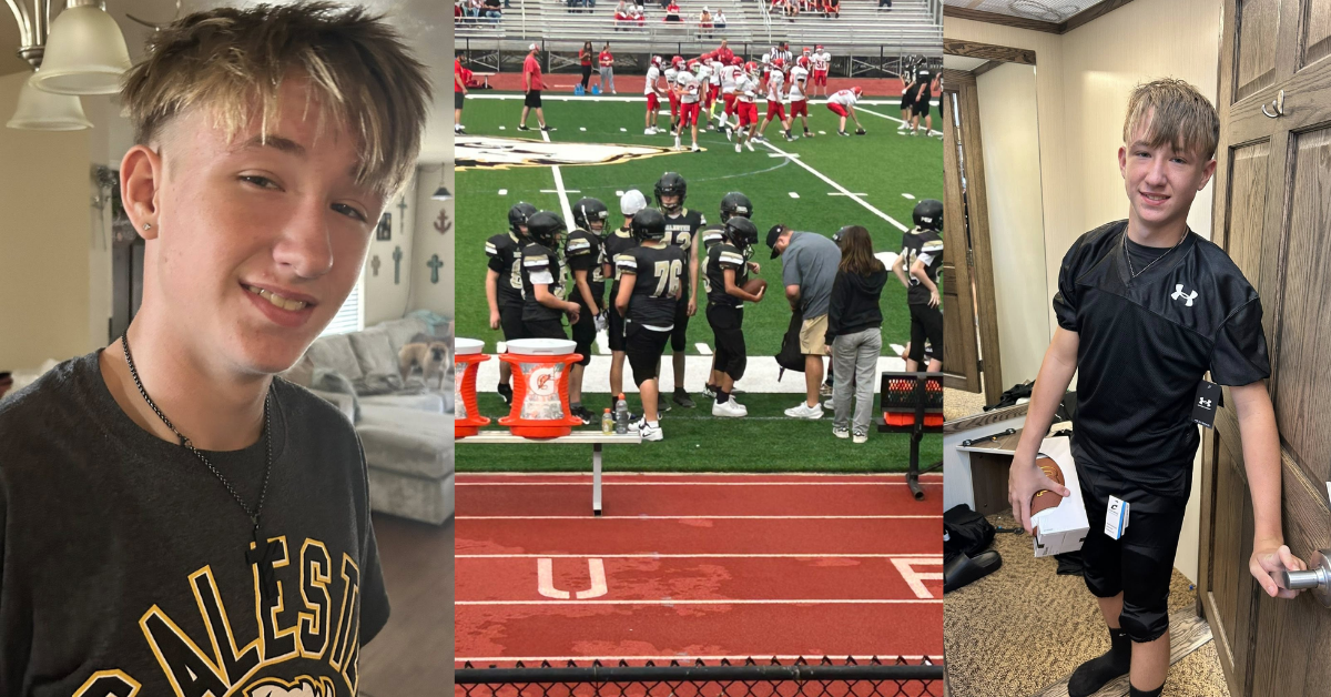 Trevor Won’t Play Football After Student Hits Him with Helmet as a ‘Joke’ at Oklahoma School; Now Recovering from Concussion